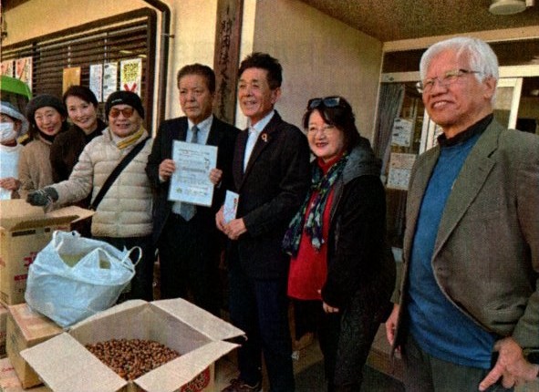 鹿愛護会へのどんぐり寄贈と寄付